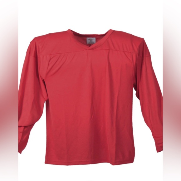 👍👍*VGUC* POWERTEK |L | SENIOR HOCKEY PRACTICE JERSEY in RED 🏒 - Picture 7 of 8
